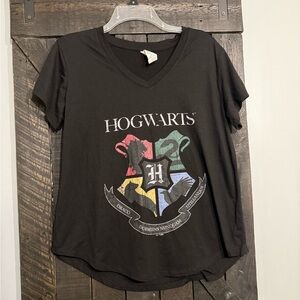 Black Hogwarts Crest T-Shirt